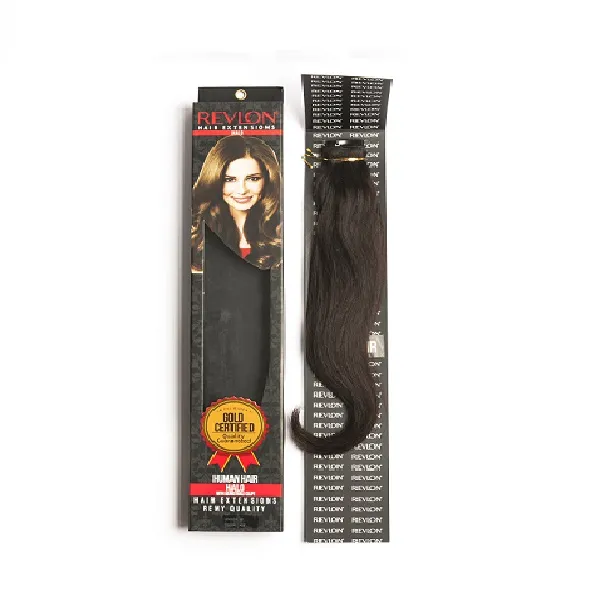 Extensiones Cabello 100% Natural Revlon Halo 14″ #1B (Castaño Oscuro) - Imagen 4