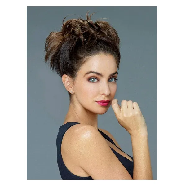 Chongo Postizo Revlon Twirl Ups, Fibra De Kanekalon (DARK BROWN) - Imagen 3