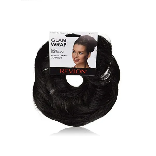 Chongos Donas Postizos Revlon Glam Wrap, Fibra De Kanekalon (BLACK)