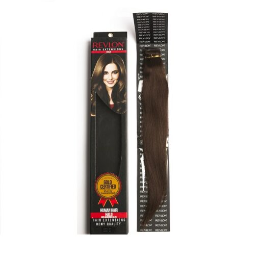 Extensiones Cabello 100% Natural Revlon Halo 18″ #4 (Castaño Medio)