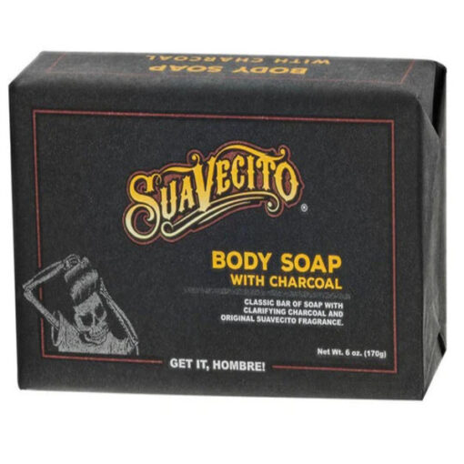 Jabón En Barra Corporal Con Carbón Suavecito Body Soap With Charcoal