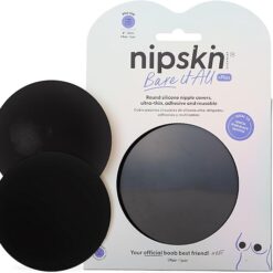 Nipskin Pezoneras Redondas De Silicona Adherible Color Negro - Black M
