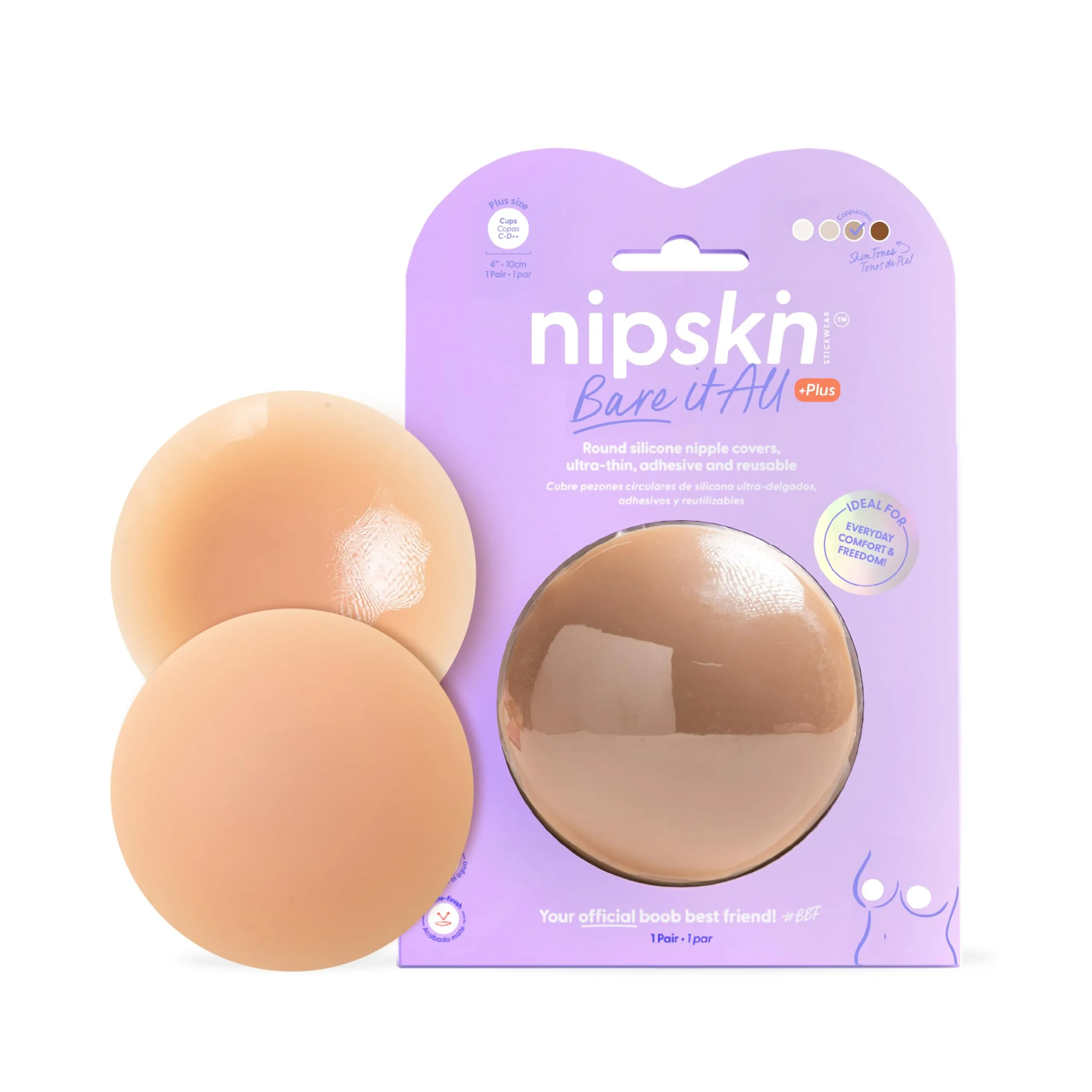 Nipskin pezonera redonda de silicona - Cappuccino Plus