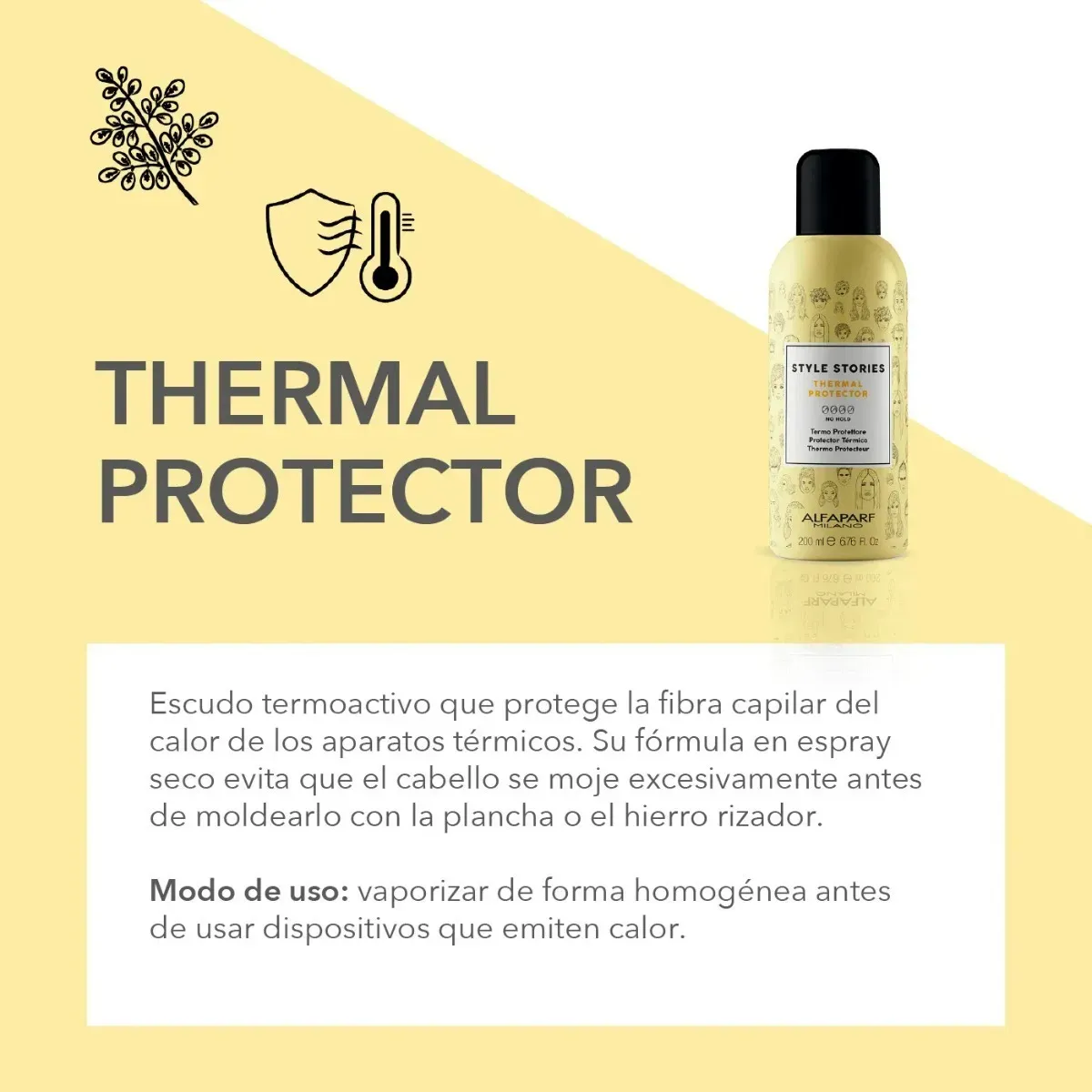 Protector Termino Para Cabello Alfaparf Style Stories 200 Ml - Imagen 2