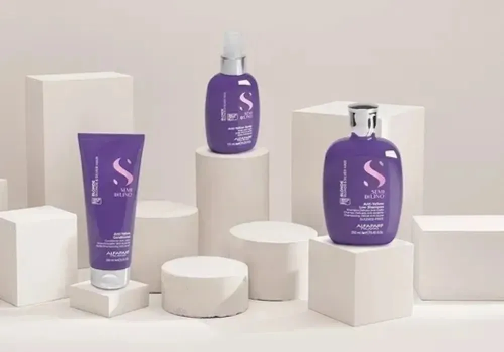 Shampoo Alfaparf Semi Di Lino Blonde Intense Anti-yellow 1l - Imagen 2