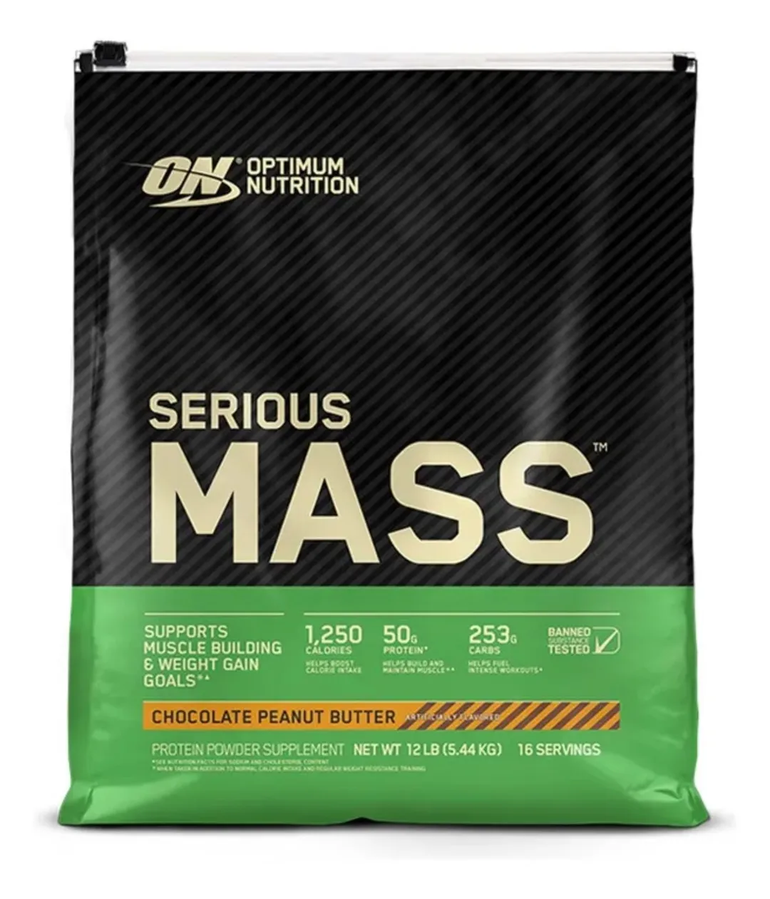 Suplemento On Proteina Serious Mass Chocolate Peanut 12 Lb