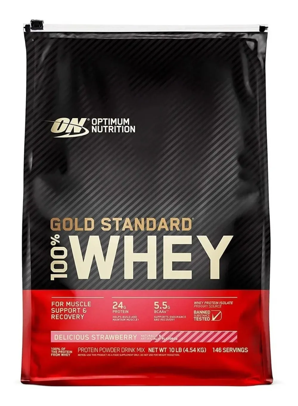 Suplemento En Polvo On Whey Protein Strawberry 10 Lb