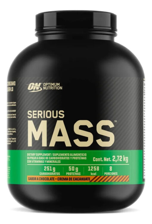 Serious Mass Proteína Optimum Nutrition 6 Lb Sabor Chocolate