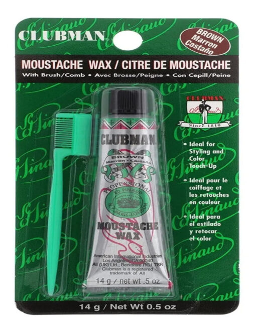 Clubman Pinaud Cera Bigote Y Barba Color Castaño 14 Gr