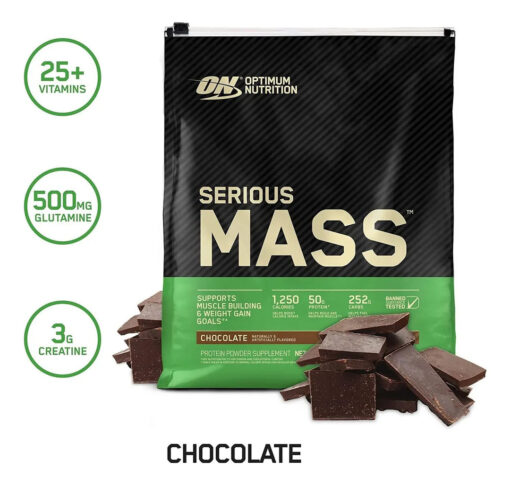 Suplemento En Polvo On Proteina Serious Mass Chocolate 12 Lb