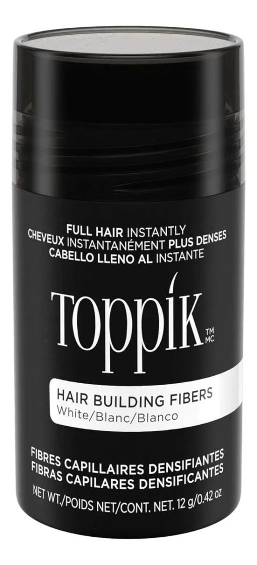 Fibras Capilares Toppik Color Blanco, 12 Gramos