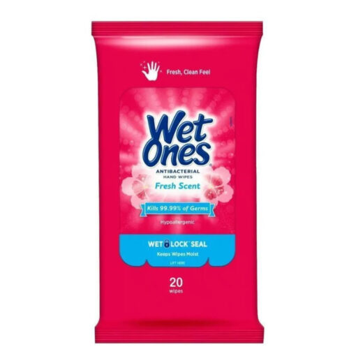 Wet Ones Fresh Toallitas Húmedas Antibacteriales - 20 Unid