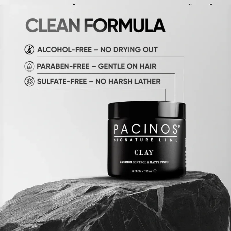 Pomada Para Cabello Pacinos Clay Acabado Matte 4 Oz - Imagen 4