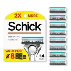 Cartucho De Rastrillo Schick Quattro Titanium 8 Piezas