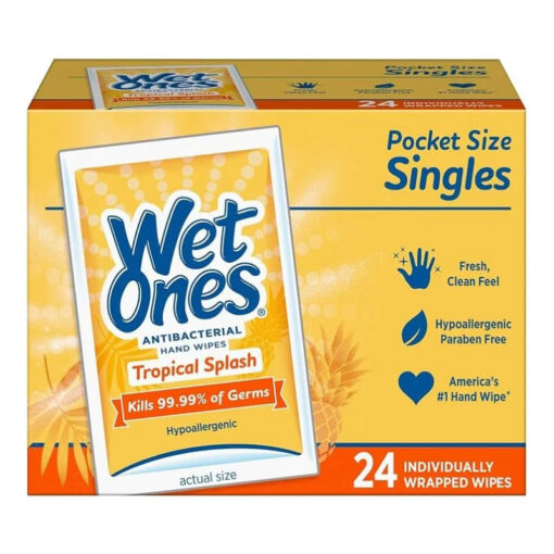 Toallitas Humedas Wet Ones Paquete 24 Sobres Tropical Splash