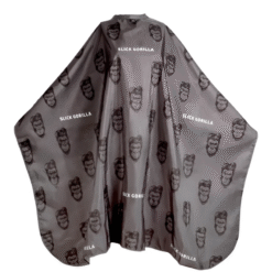 Capa Barbero Barberia Estilista Profesional Slick Gorilla Lisa Negro