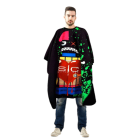 Capa Barbero Barberia Estilista Stylecraft Radioactivo Radioactivo Negro