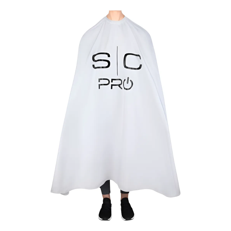 Capa Profesional Barberia Peluquería Stylecraft Extra Larga Lisa Blanco