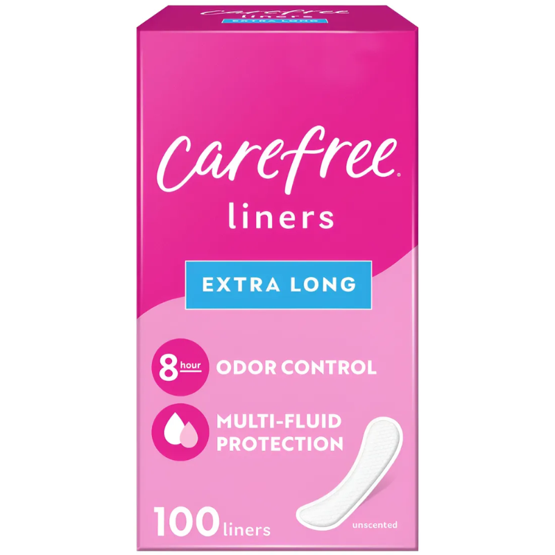Protectores Diarios Carefree Extra Largos 100 Unidades