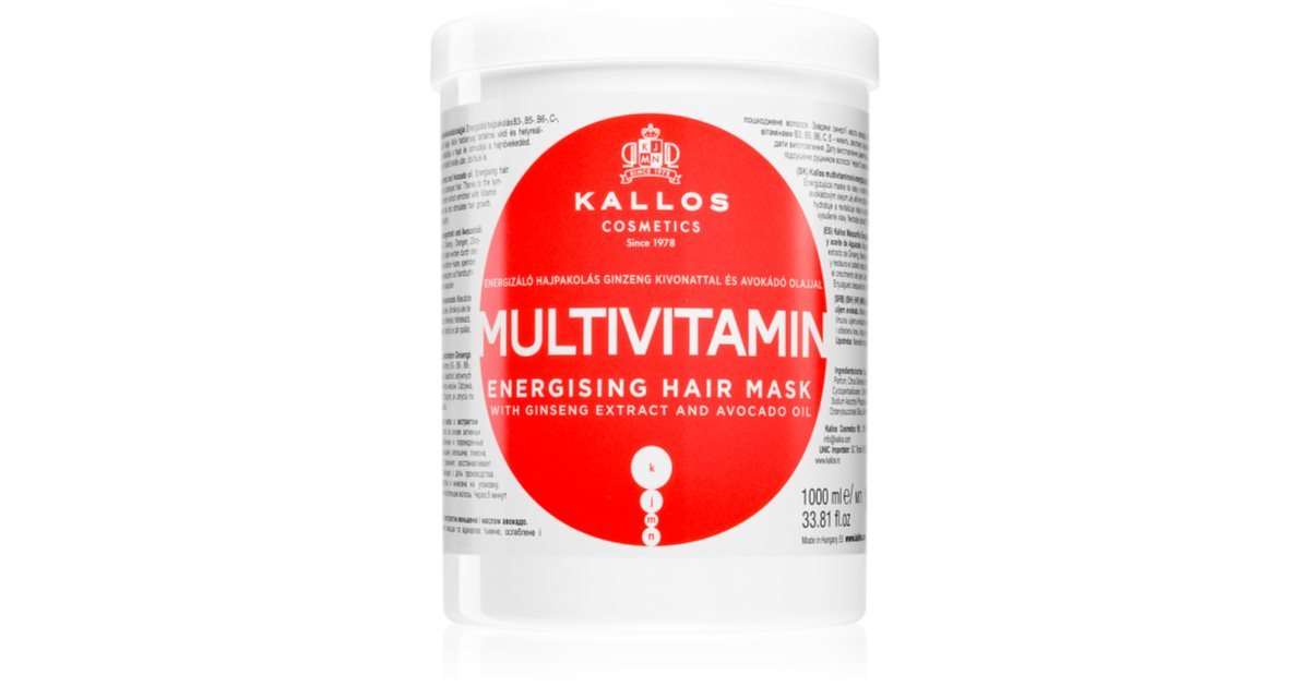 Mascarilla Para Cabello Kallos Multivitamin Mask 1000 Ml