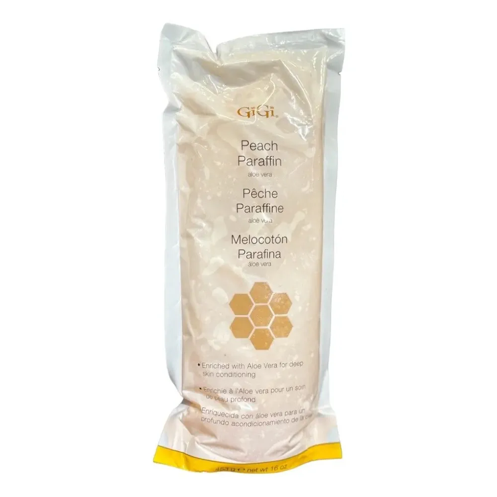 Gigi Melocotón Parafina De Manicure 16 Oz Con Aloe Vera