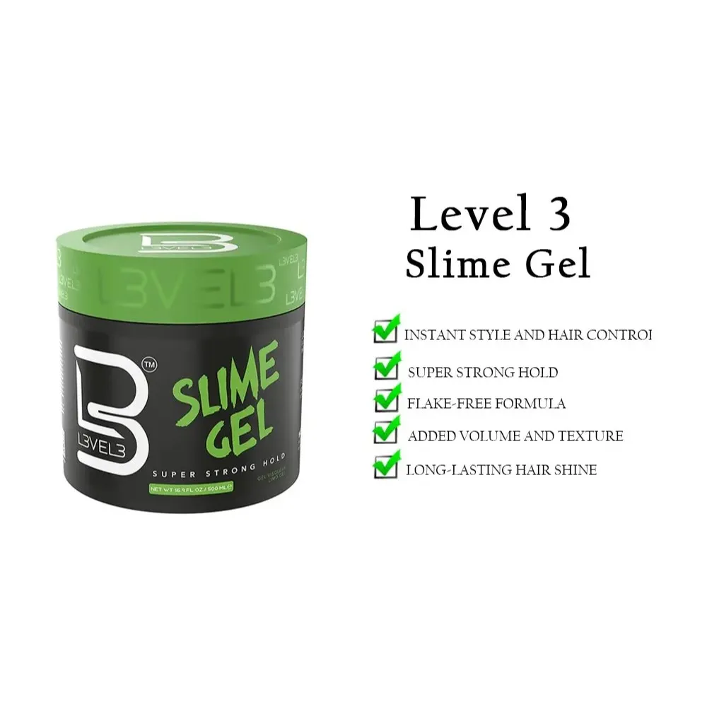 Gel Para Cabello Level 3 Slime Gel Strong Hold 250 Ml
