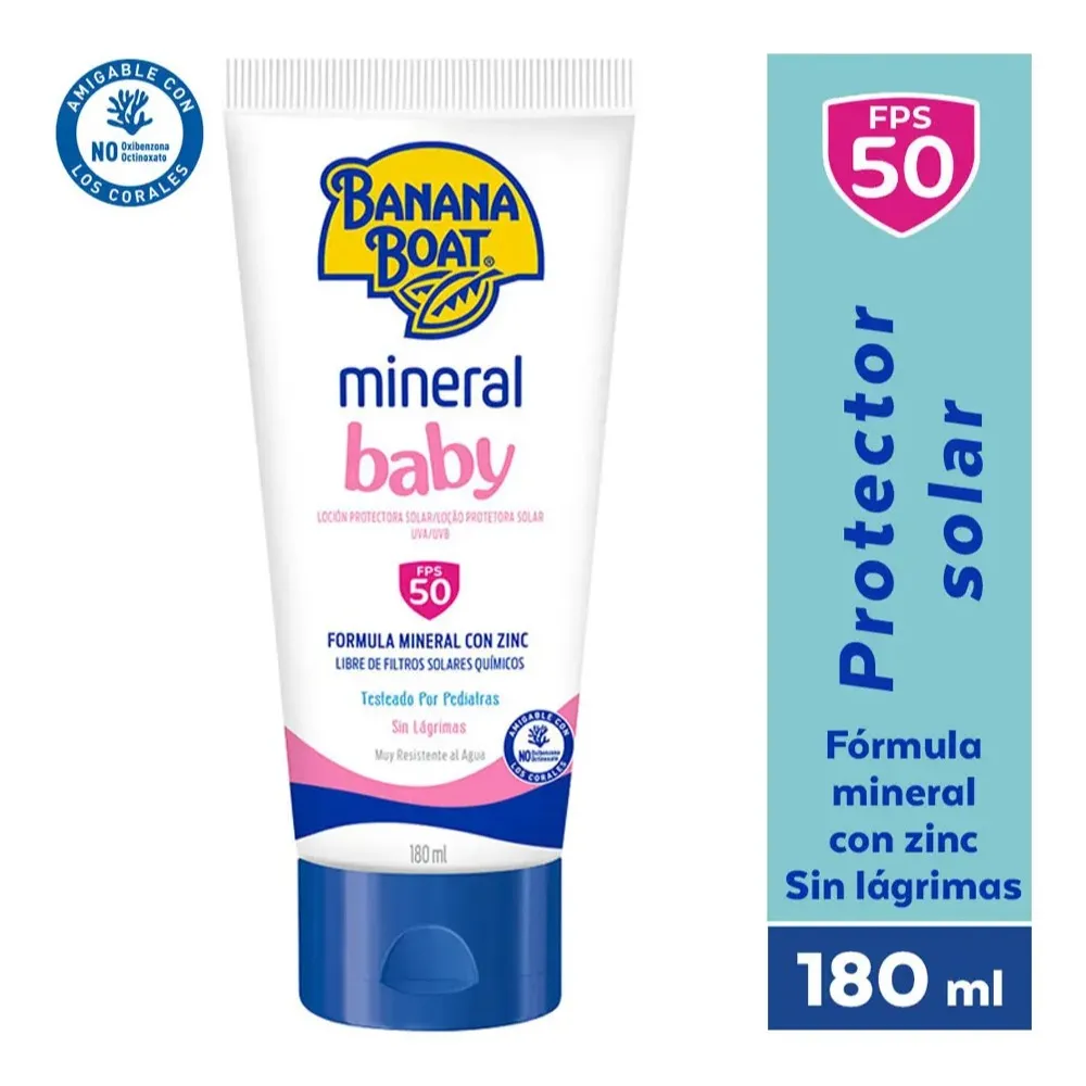 Protector Solar Banana Boat Baby Mineral 50fps 180ml