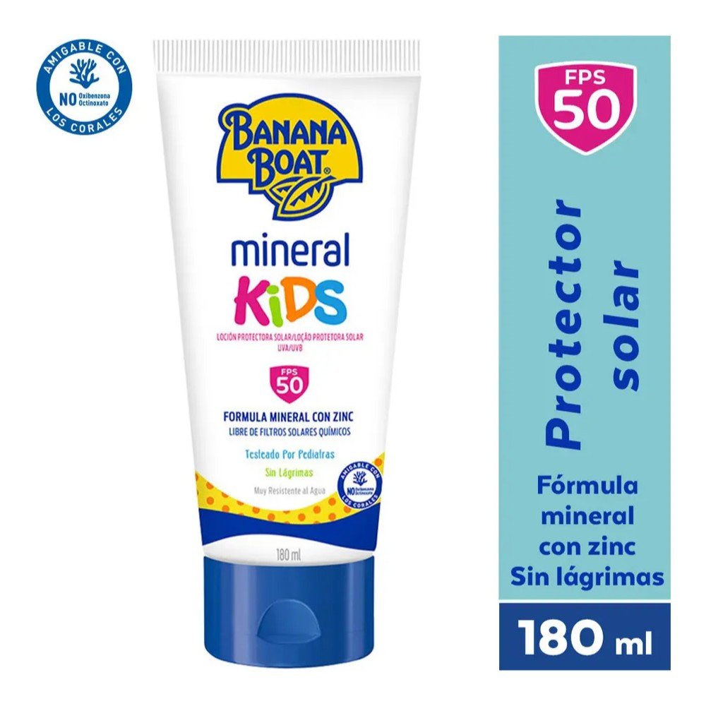 Protector Solar Banana Boat Mineral Kids Fps 50 180ml