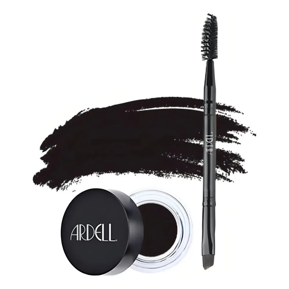 Pomada Ardell Brow Pomade Para Cejas Con Brocha Doble, Tono Soft Black