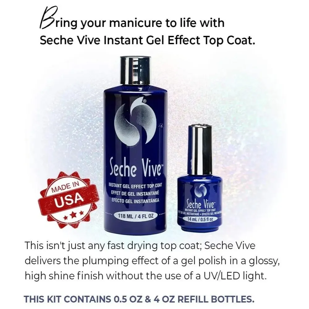 Esmalte Para Uñas Seche Professional Kit Acabado Brillante
