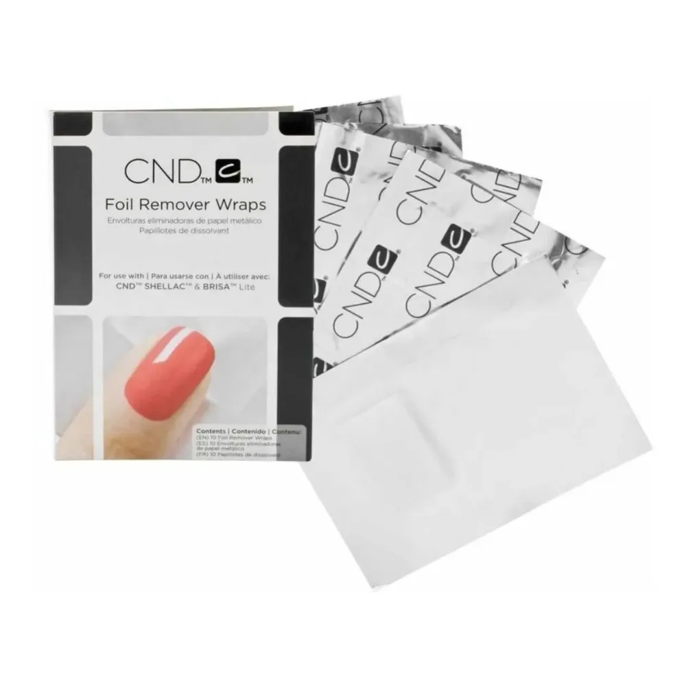 Envolturas Removedoras De Esmalte Y Gel De Uñas Cnd 10 Unid