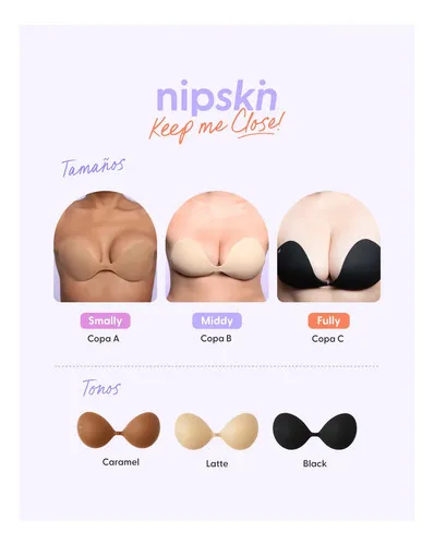 Brasier Push Up Invisible Adhesivo De Silicona, Nipskin Caramel Liso Fully - Imagen 2