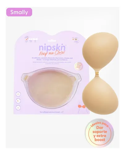 Brasier Push Up Invisible Adhesivo De Silicona, Nipskin Caramel Liso Fully