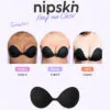 Brasier Push Up Invisible Adhesivo De Silicona, Nipskin Black Liso Middy - Imagen 2