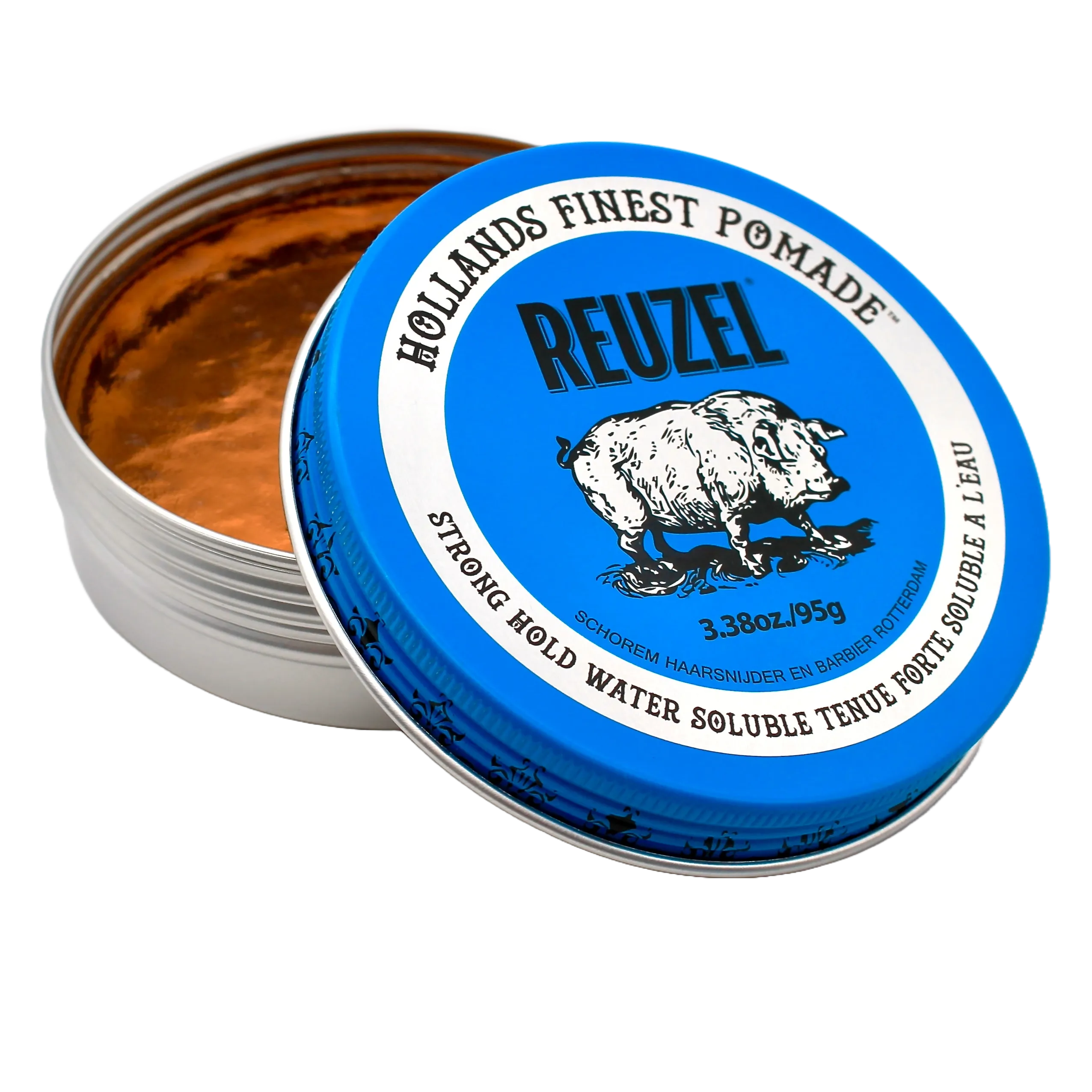 Reuzel Blue Pomada Fijación Fuerte Alto Brillo Soluble En Agua 35 g