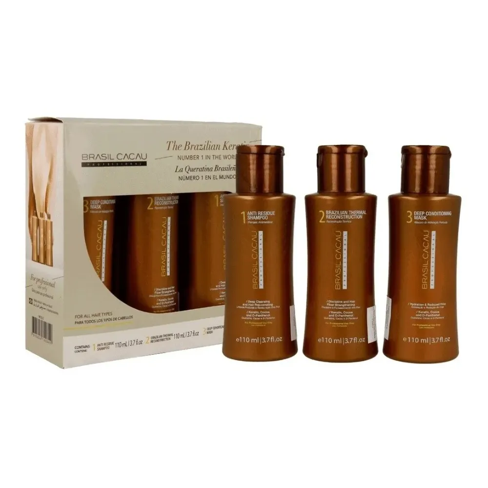 Tratamiento De Reconstrucción Brasil Cacau Kit 3 110ml