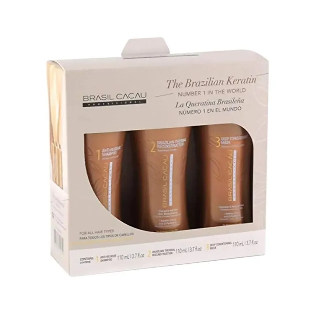 Tratamiento De Reconstrucción Brasil Cacau Kit 3 110ml