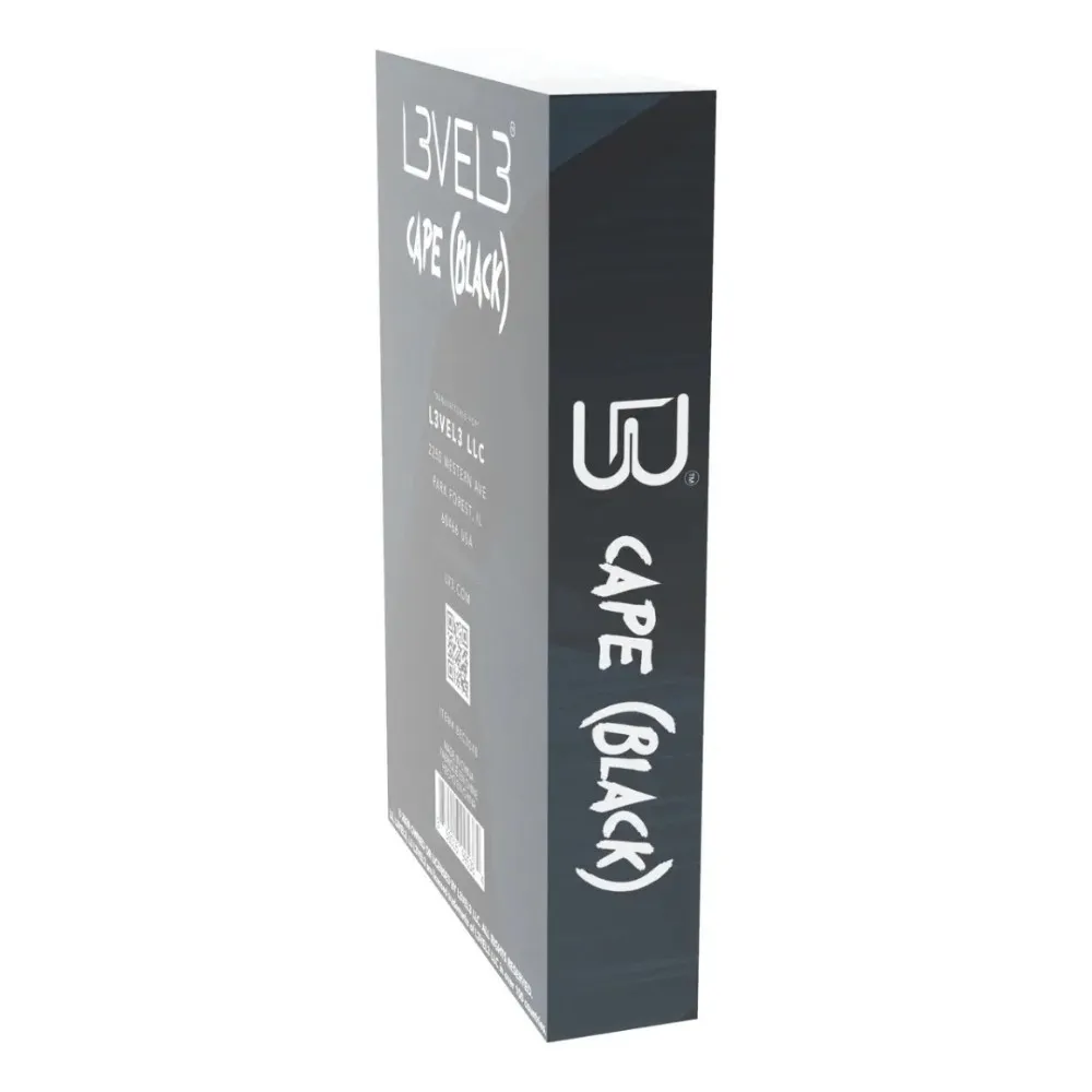 Capa De Peluquería Barberia Level 3 Negro Profesional Cómoda Lv3
