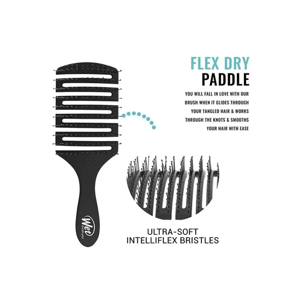 Cepillo Para Cabello Wetbrush Pro Flex Dry Paddle Flexible Azul