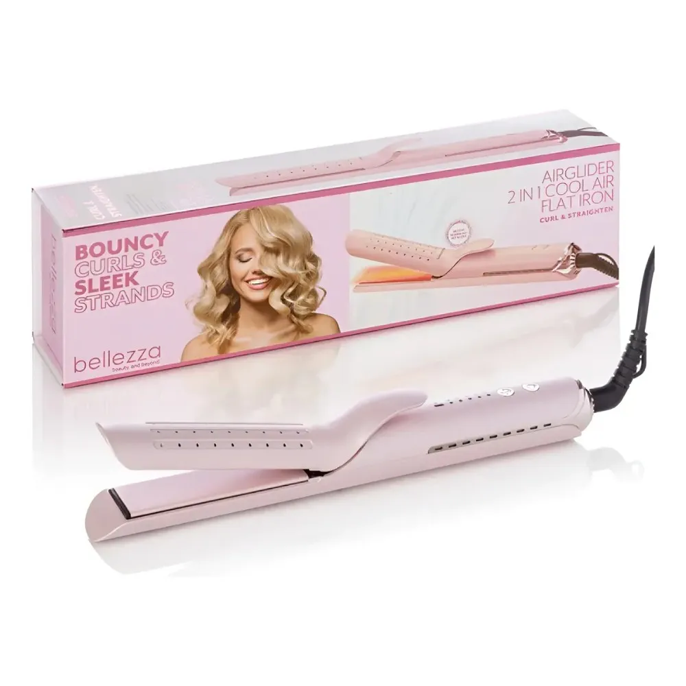 Plancha Rizadora De Cabello Profesional 2 En 1 Cortex Beige