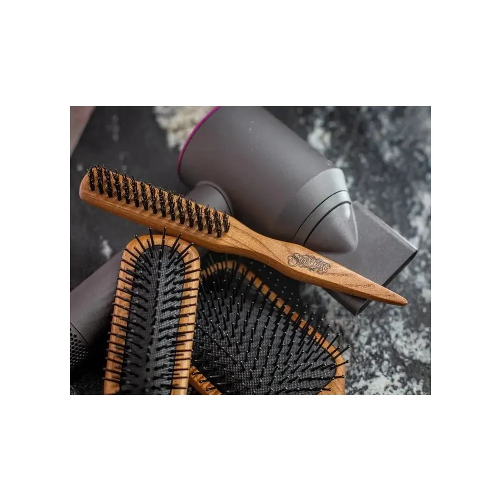Suavecito Cepillo De Cabello Para Dar Forma, Madera Fina Marrón