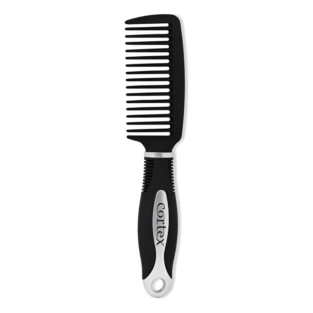 Peine Para Cabello Dientes Anchos Y Mango Redondo Negro