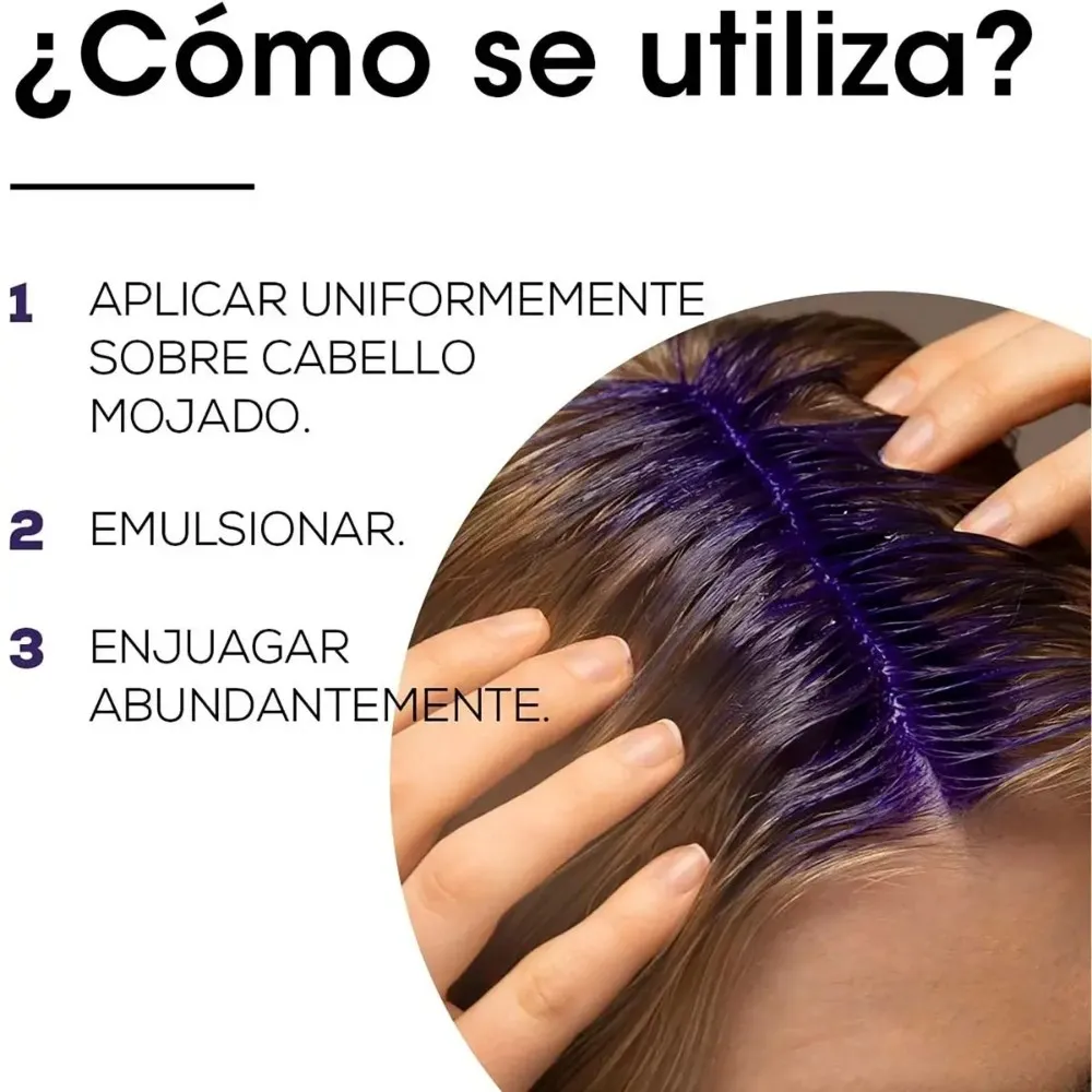 Loreal Shampoo Matizador Silver Cabellos Blancos 1500ml