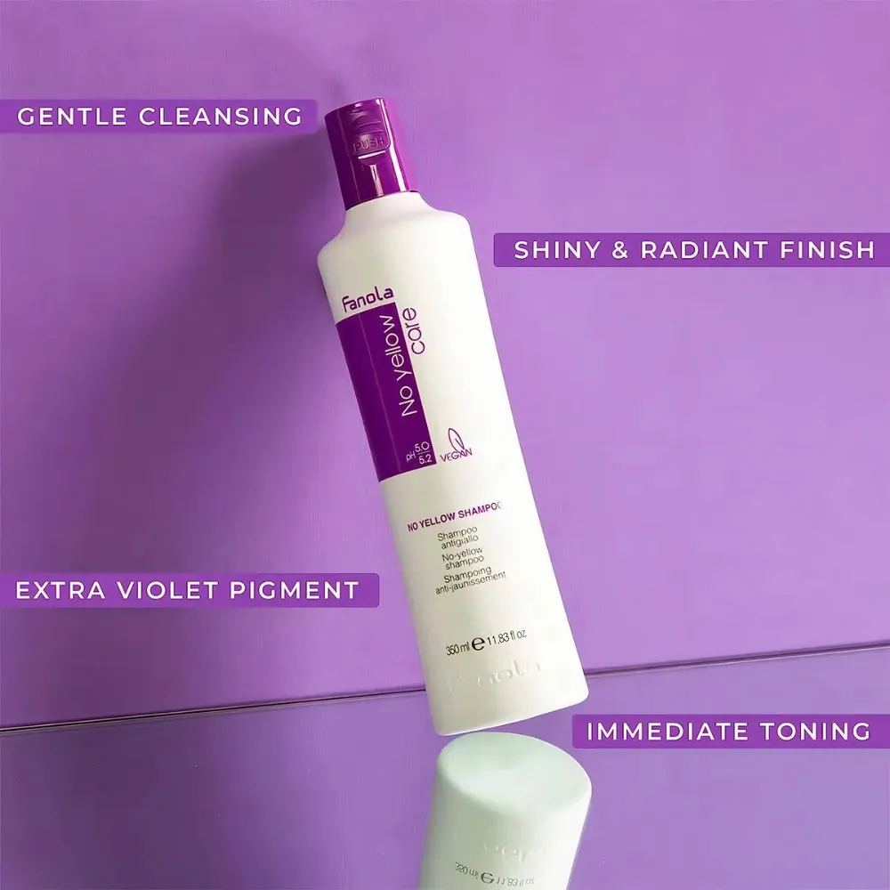 Fanola No Yellow Champú, Amarillo Shampoo Morado 350ml