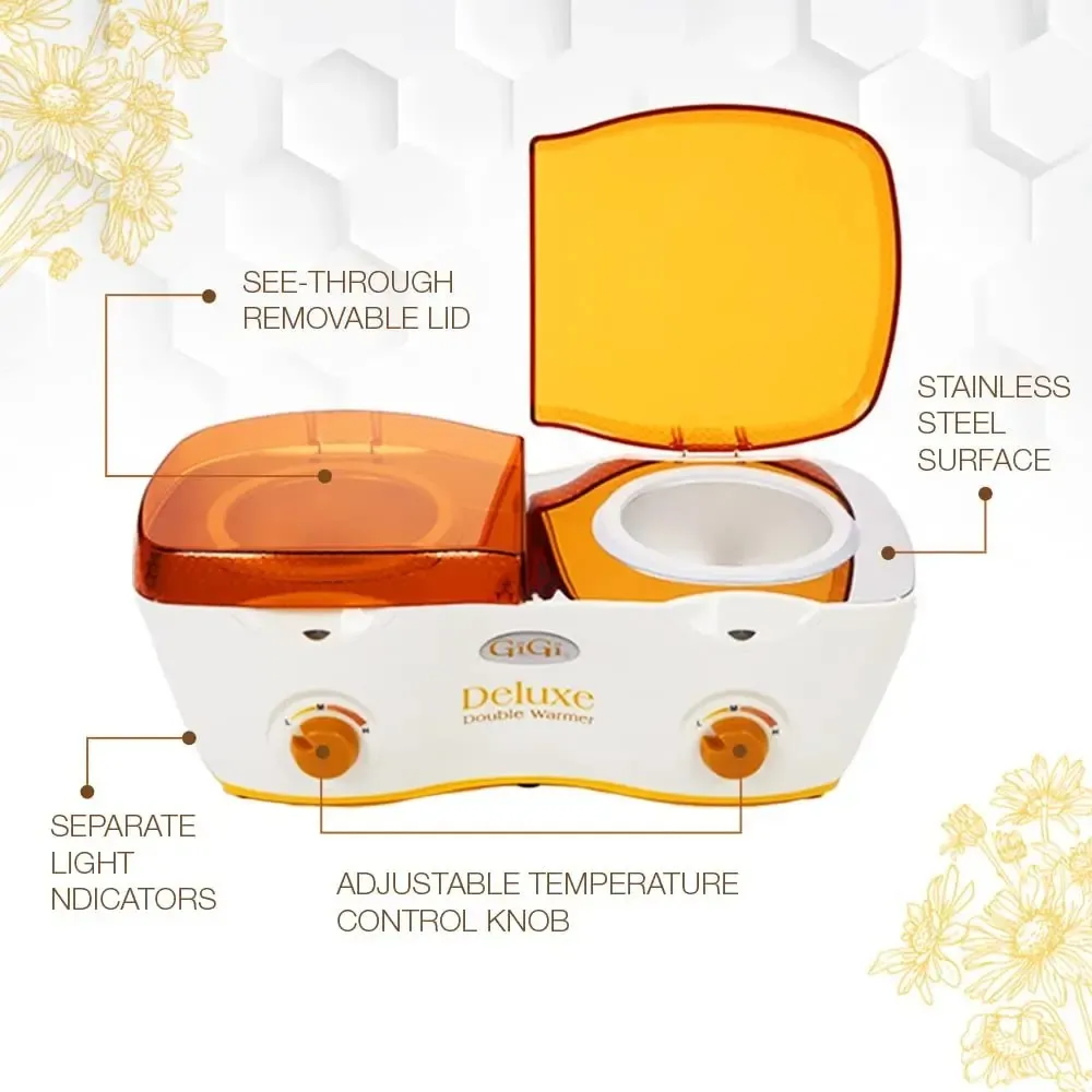 Calentador Doble De Cera Para Depilar Gigi Double Warmer Blanco