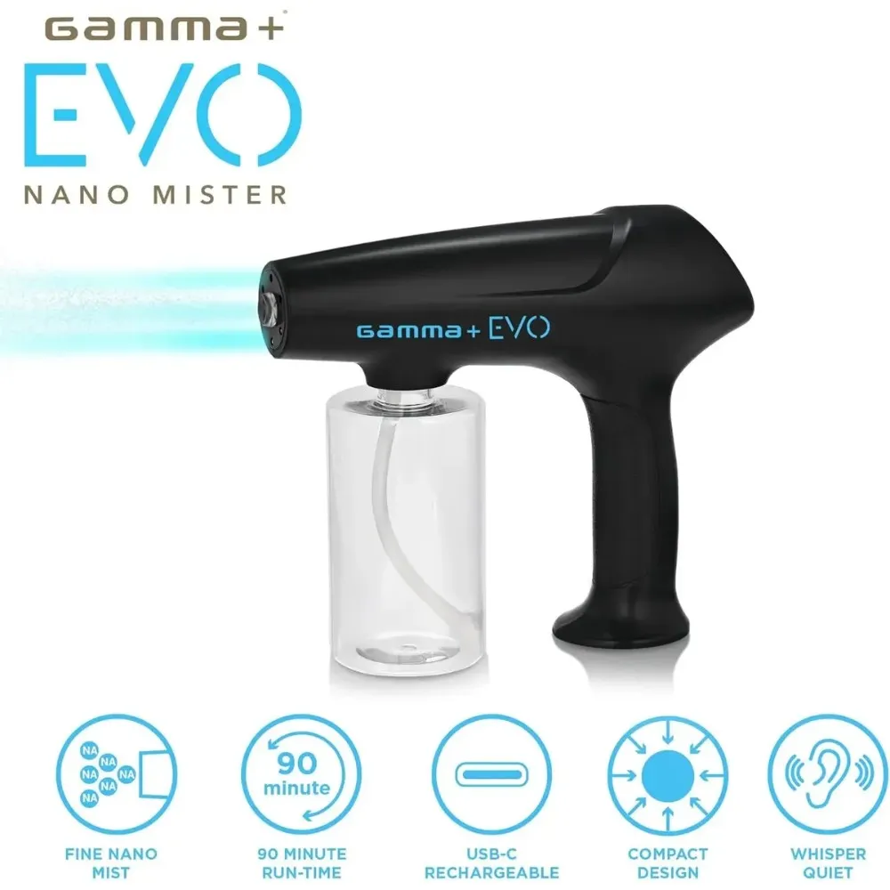 Pulverizador De Agua Inalámbrico Gamma+ Evo Nano Mister Negro