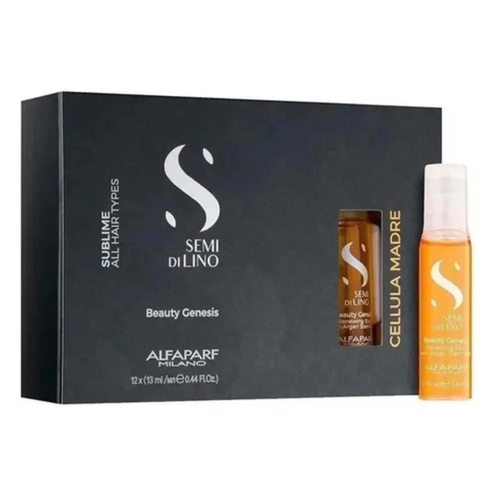 Ampolleta Elixir Renovador Alfaparf Semi Di Lino 12 Unidades - Imagen 2