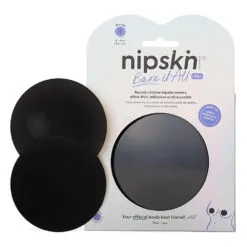 Nipskin Pezoneras Redondas De Silicona Adherible Color Negro - Black Plus