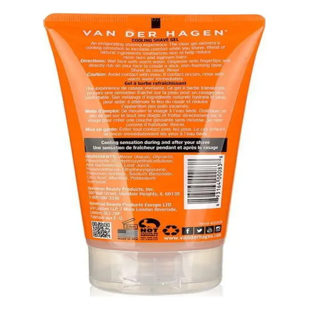 Gel De Afeitar Van Der Hagen Cooling Shave Gel 6 Oz - Imagen 2