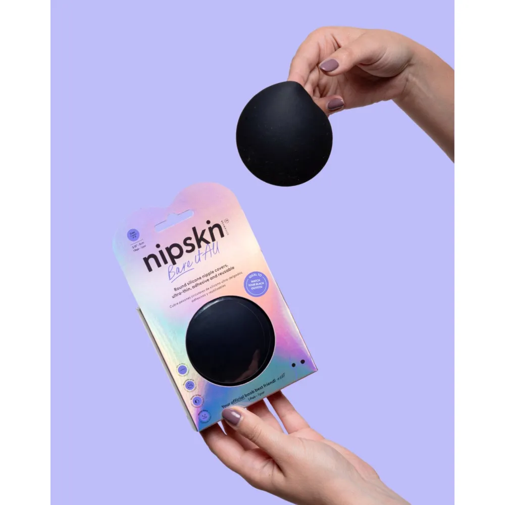 Nipskin cubrepezones de silicona negro talla M (8 cm)